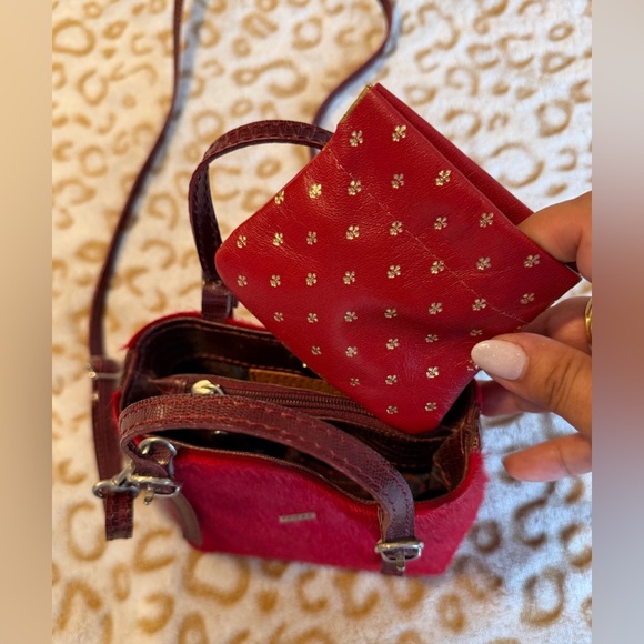 Cecconi Piero Burgundy and Red Mini Crossbody Bag 
Made in Italy. Women’s - Picture 9 of 11